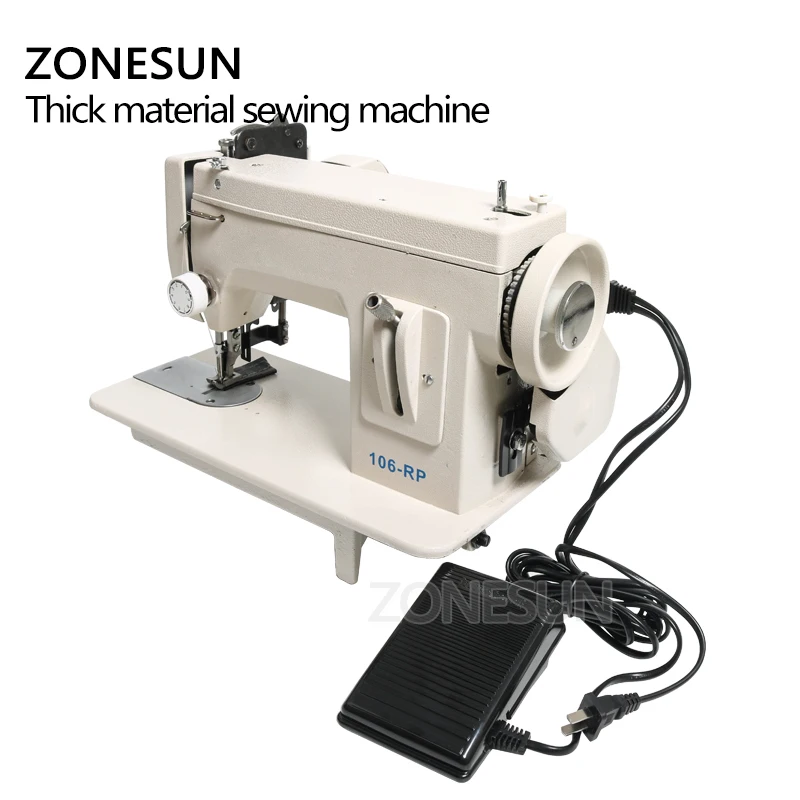 ZONESUN SEW LINE 106-RP Household Fur Leather Fell Clothes Thicken Sewing Machine Thick Fabric Material Sewing Machine