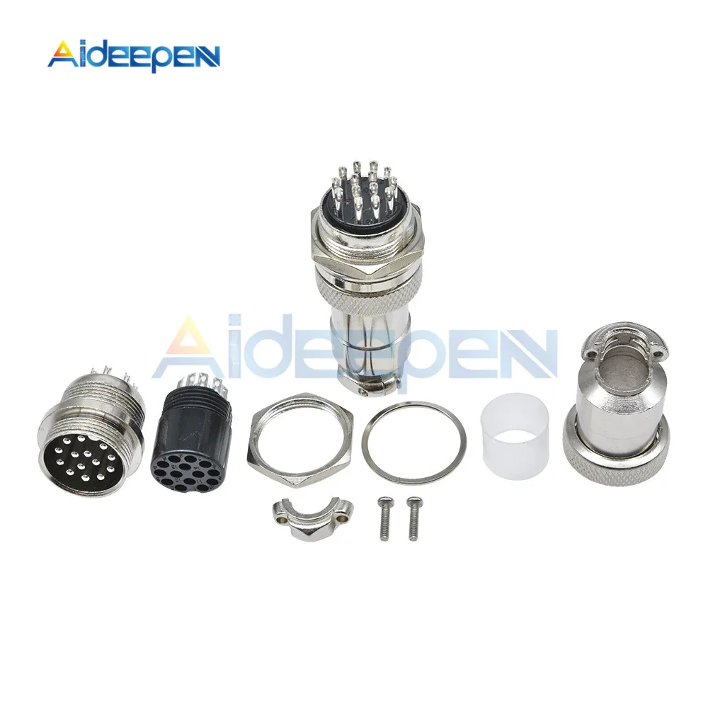 1 Set GX20 Luftfahrt-Steckverbinder, Stecker und Buchse, Rundsteckverbinder mit 2/3/4/5/6/7/8/9/10/12/14/15 Pins, Kabel-Panel-Steckverbinder – Detail 10
