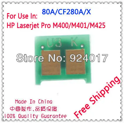 

Toner Chip For HP 400 M401 M425 M401d M425dw 425 401 Printer,CF280A 280A 80A CF280X 280X 80X 280 80 Refill Toner Cartridge Chip