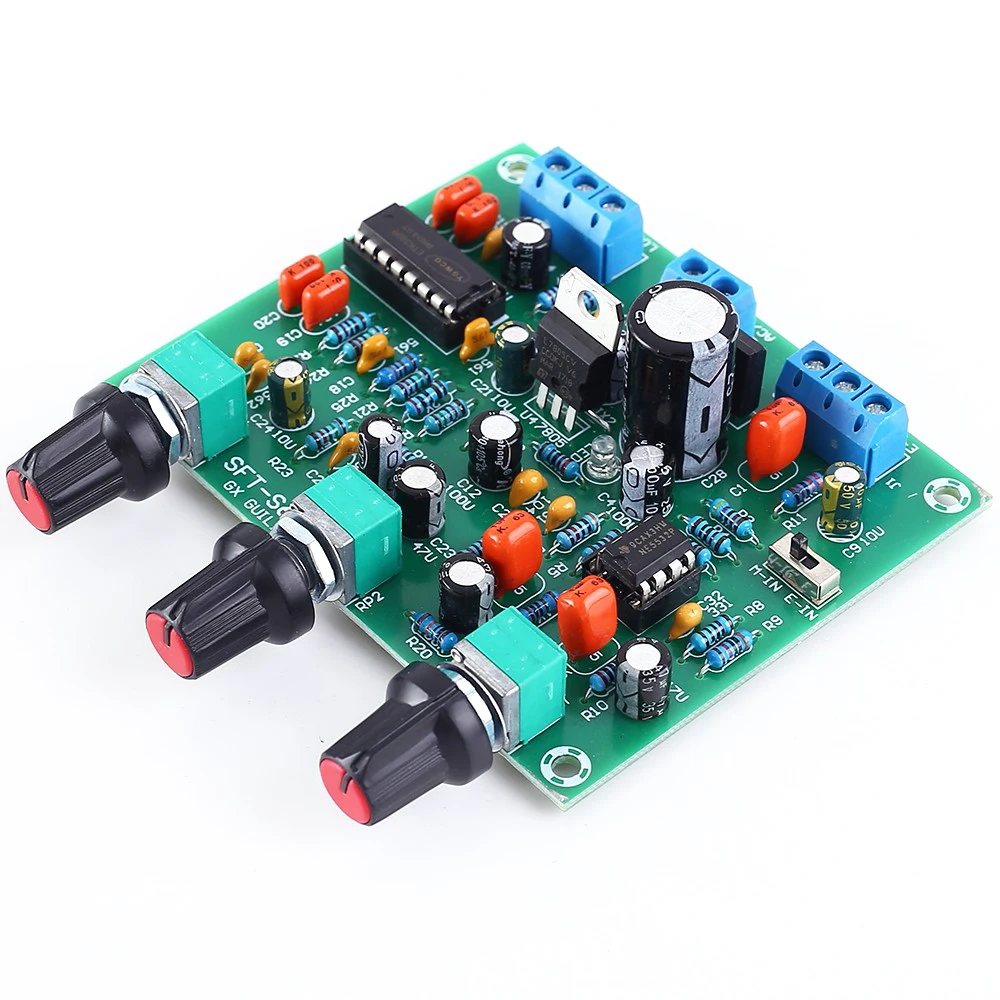 Microphone Amplifier Preamp Reverb Board Digital Kara OK Surround Delay ETK3699 12V Electret Dynamic Microphone Amplification