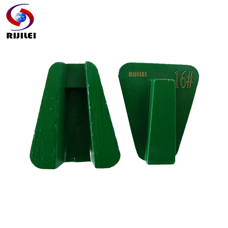 RIJILEI 30Pcs/Lot Trapezoid Shape Metal Bond Grinding Plate Redi Lock Diamond Grinding Block For Concrete And Stone Floors L60