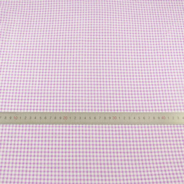 Sewing Purple and White Check Style 100% Cotton Fabric Art Work Tecido for Doll's DIY Crafts Patchwork Tilda Fat Quarter Clothes