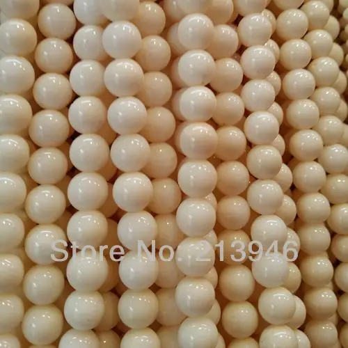 

High Quality ~ 8MM 98Pcs Natural White Coral Bead Loose Strand Jewelry Beads