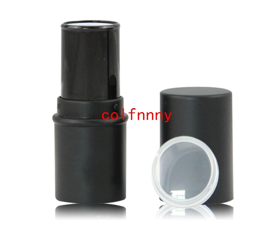 

500pcs/lot Cosmetic Empty Blush sticks tube Black Plastic Tube Bottles Refillable Empty Cosmetic Containers make up tool