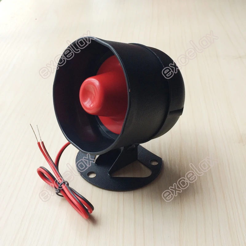 Sirena de seguridad para exteriores, bocina de alarma de sonido, altavoz DC12V, alto volumen, intrusión en el hogar, seguridad contra incendios, 1/6 tonos