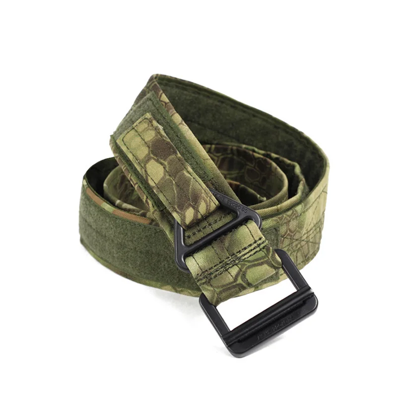 CQB Rappel Belt con fibbia in metallo cintura tattica softair di sopravvivenza regolabile cintura da caccia