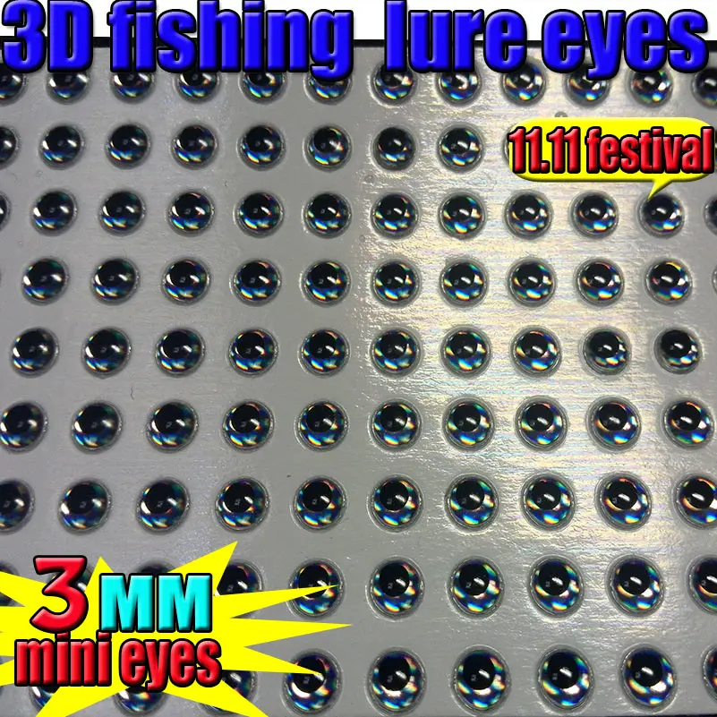 Ojos de señuelo para pesca rojos, dorados y plateados - imagen 2
