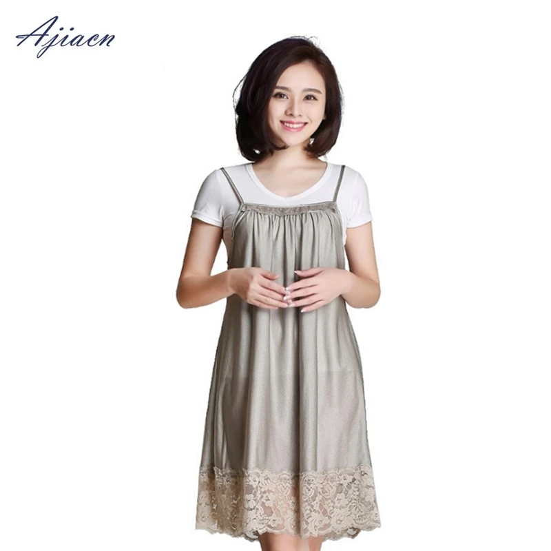 Direct selling silver fiber electromagnetic radiation protection pregnant women dress ,EMF block clothes for female