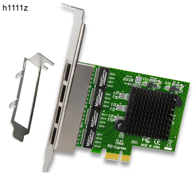 H1111Z Network Cards LAN Card Ethernet Network Adapter Ethernet Lan Adapter Network Card 4 Port RJ-45 PCI Express Free Internet