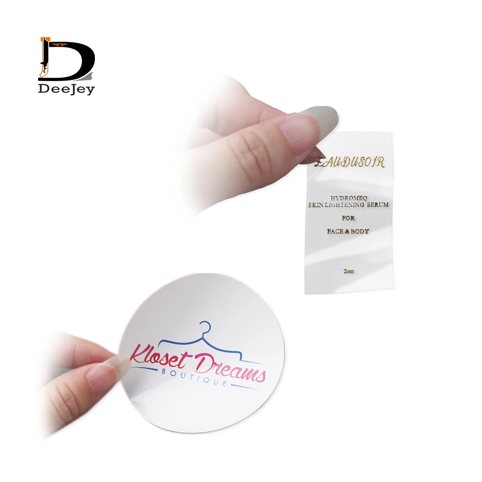 Custom name or logo printed art paper self adhesive sticker labels film tags custom shape transparent stickers1000pcs/lot