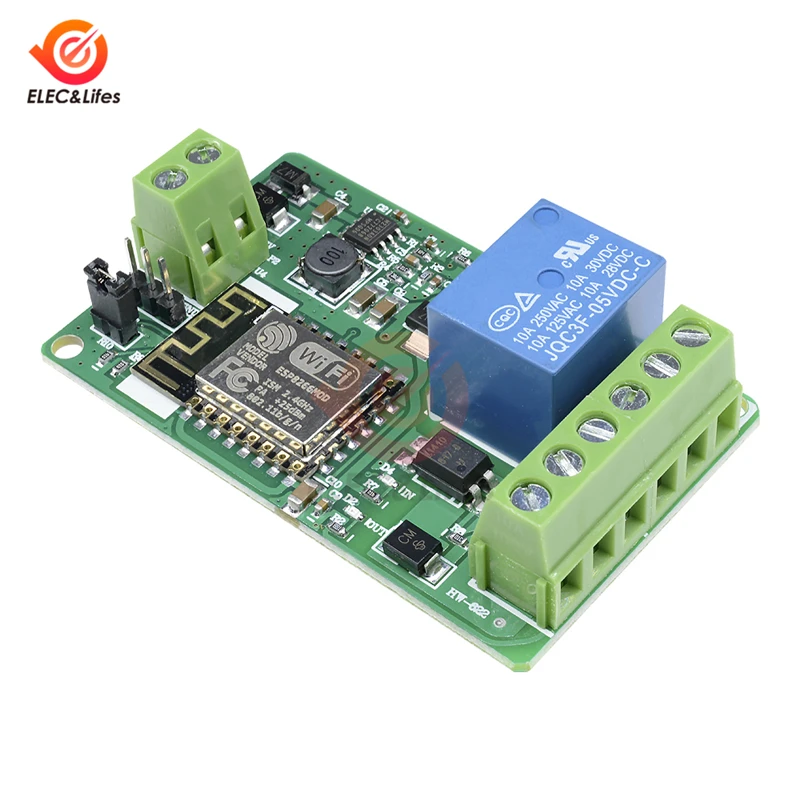 DC 12V 24V Relay Shield WiFi Board Wireless Module ESP8266 ESP-12F Network Relay module control Switch Output 220V 10A ESP12F