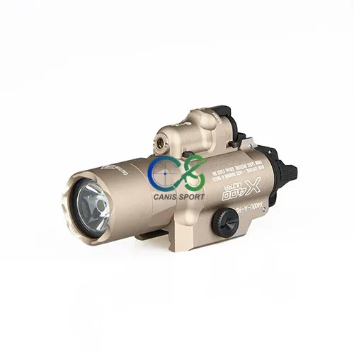 Hunting Scope PPT Flashlight LED X400 LED Weapon Light White Light with Red Laser gs15-0084