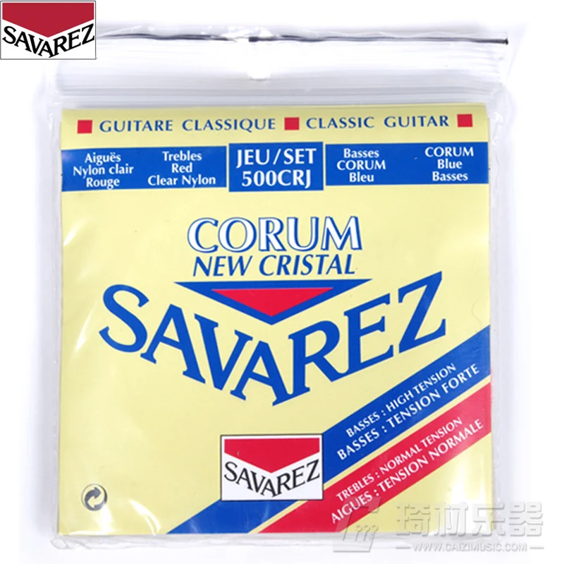 Savarez Classical Cristal Corum Standard/High Tension Set, .028 - .043 Classical Guitar String 500CRJ