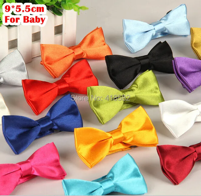 

LJ006--Cool Baby bow tie Pure color high quality polyester leisure bowtie for children's day 20pcslot