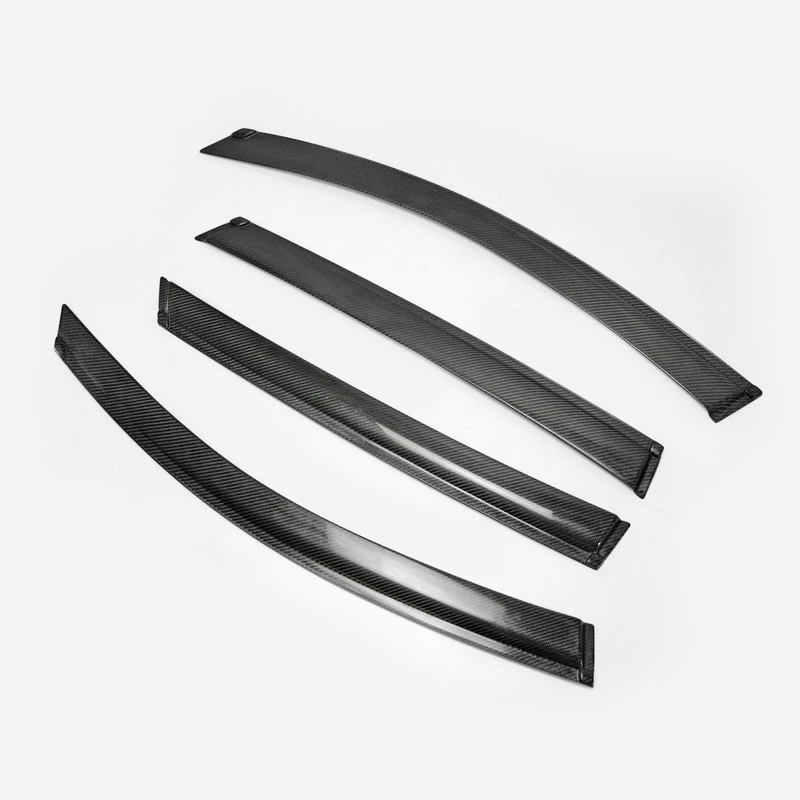 Car Accessories For KIA 2016 Onwards K5 Optima JF Carbon Fiber Window Visor 4pcs Glossy Fibre Wind Deflector Racing Body Kit