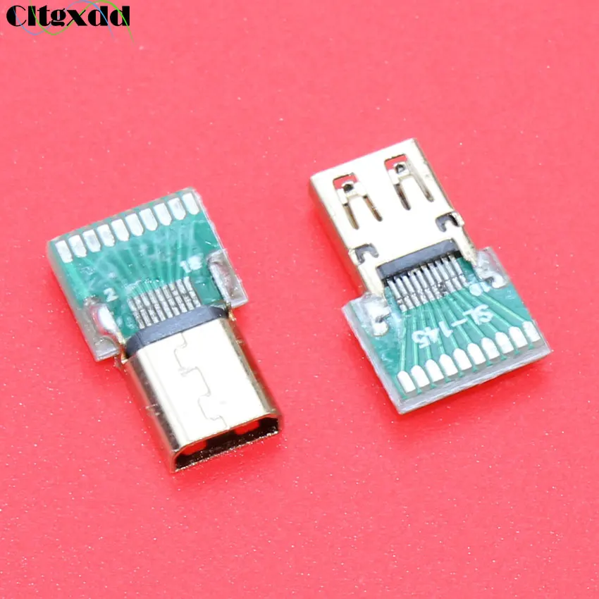 cltgxdd 1 Piece Gold Plated MICRO HDMI 19Pin female test board D TYPE MICRO HDMI Female Socket With PCB board