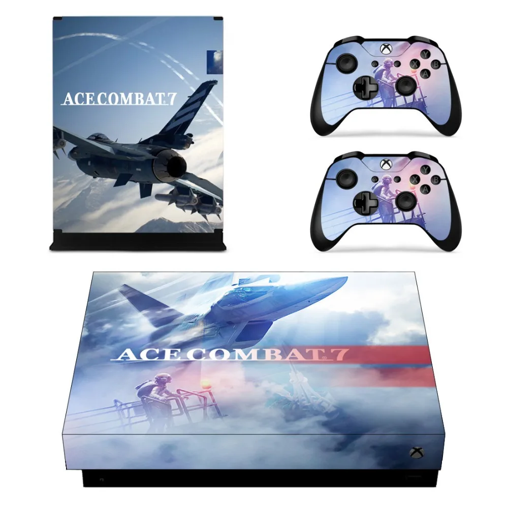 Ace Combat 7 Skies Unknown Skin Sticker Decal For Microsoft Xbox One X Console and 2 Controllers For Xbox One X Skins Sticker