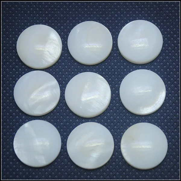20PCS Wholesale White Mother Of Pearl Cabochons Shell Bracelet Making Round Shape Finger Rings 8MM 10MM 12MM 14MM 25MM
