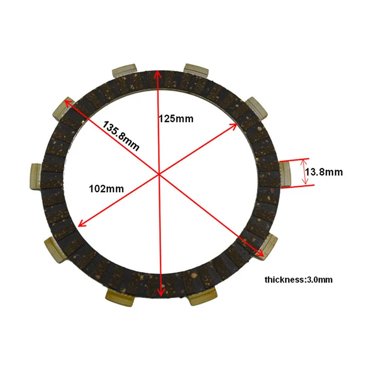 Motorcycle Engine Parts Clutch Friction Plates Kit For HONDA XR250R XR 250R XR250 XR 250 R 1984-2004 XR250 2000-07 XR350R 83-84