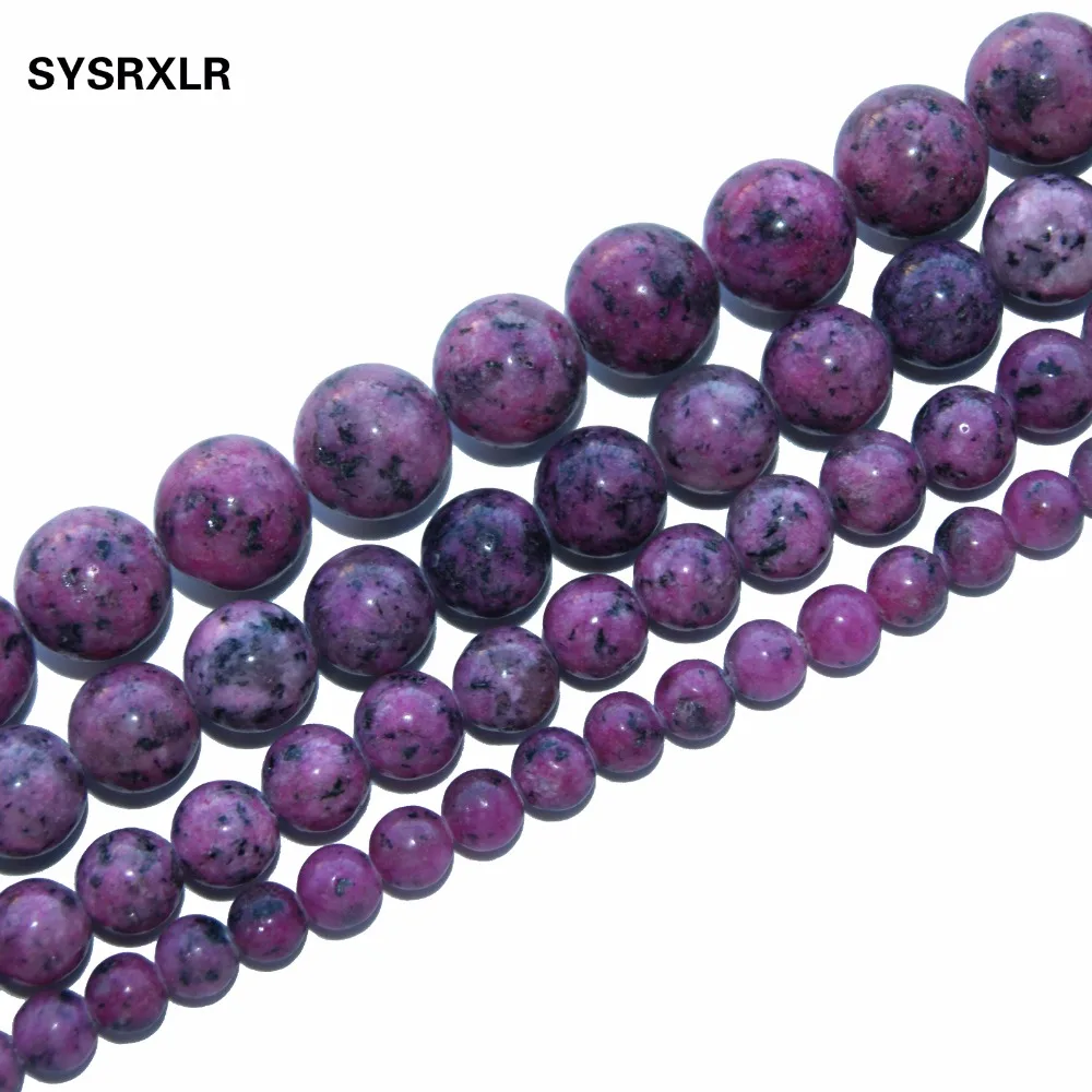 Wholesale Fashion Color Of Gules Dye Dot Natural Stone Beads For Jewelry Making Diy Bracelet Necklace 6/8/10/12 MM 15 