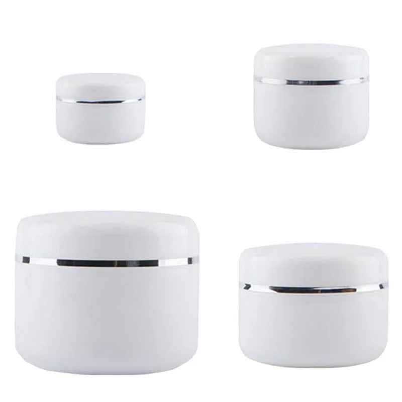 

30Pcs 20g 30g 50g 100g 250g Cream Jar,White Plastic Makeup Container,PP Sample Cosmetics Box,Mask Canister Refillable Bottles