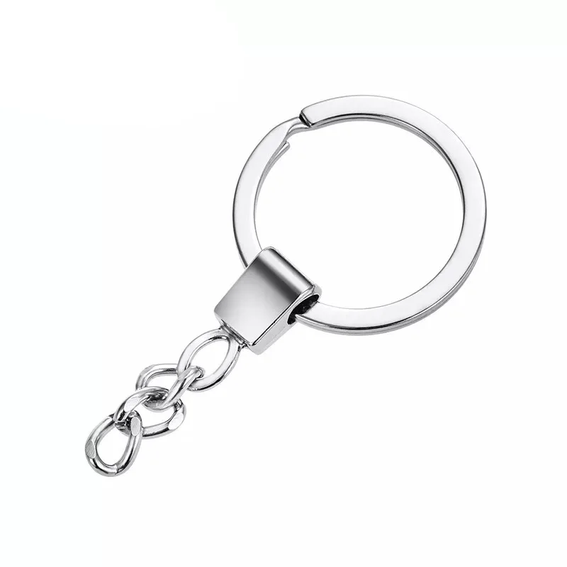 50pcs Manufacturers supply high quality flat ring  grinding chain metal ring key ring hanging ring keychain