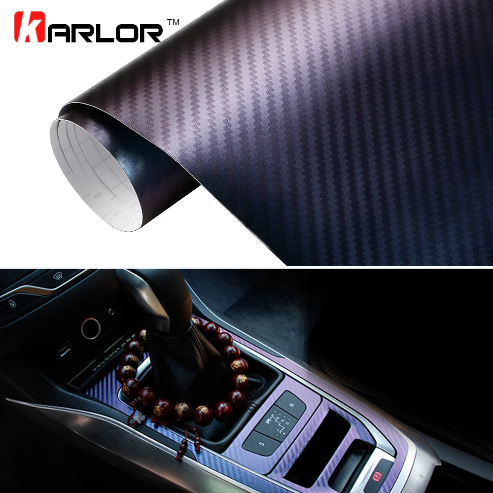 30cmx100cm Chameleon 3D Carbon Fiber Vinyl Film Auto Car Sticker Truck Motorcycle Phone Car Styling Decoration Wrapping Decal