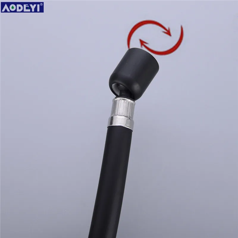 PVC High Pressure Silver & Black Smooth Shower Hose For Bathroom Handheld Head Flexible Plumbing Anti Winding GI/2 Universal