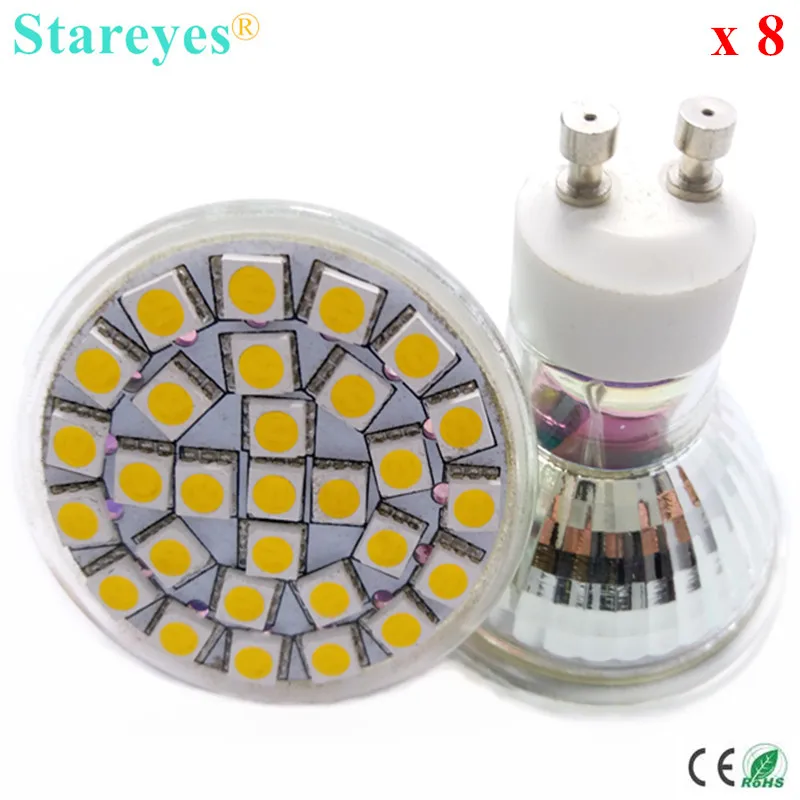 

8 pcs SMD 5050 29 LED lamp 6W GU10 E27 AC110 or 220V LED Spotlight lamp downlight bulb droplight light lighting