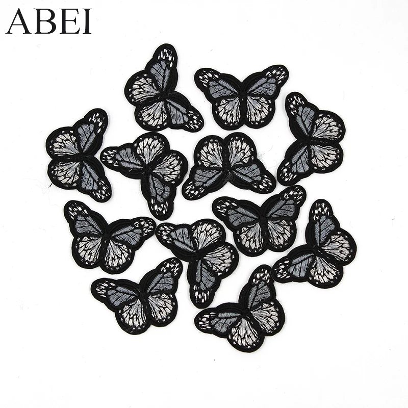 10pcs/lot Butterfly Stickers Clothes Jeans Iron Patches Diy Appliqued for Bags Shoes Handmade Sweater appliques Motif Badge