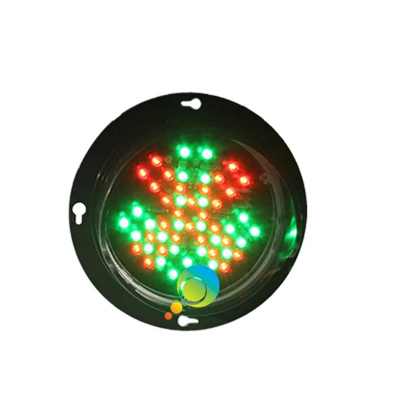 DC12V new design customized pattern 100mm 4 inch LED lamp mini red cross green arrow traffic light module