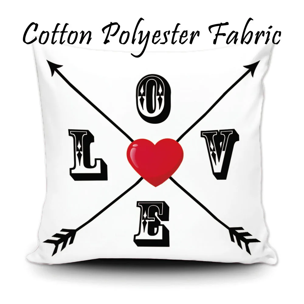 

LOVE Designs Print Pillowcase Decorative Cushion Cover For Lover Valentine's Day Gift By Love Gods For Car Sofa Seat Pillowcase