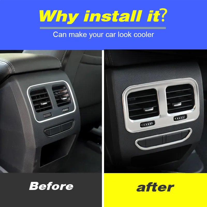 Vtear for Haval F7 F7X rear air outlet cover interior mouldings centre armrest outlet vent sticker frame automobile accessories