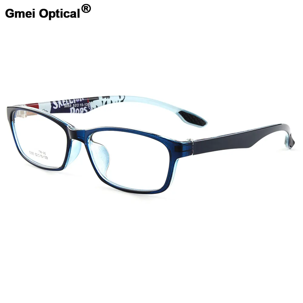 Gmei Optical New Women\'s Rettangolare Urltra-Light TR90 Full Rim Montature per occhiali ottici Occhiali miopia da uomo 5 colori M5055