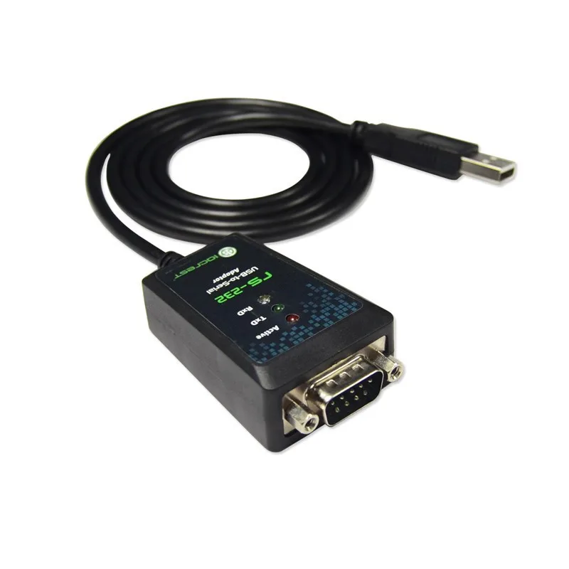 High Quality USB 2.0 to Serial RS-232 DB9 9Pin Adapter Converter Cable FTDI Chipset Length 1M USB TO RS232 SUPPORT WIN10