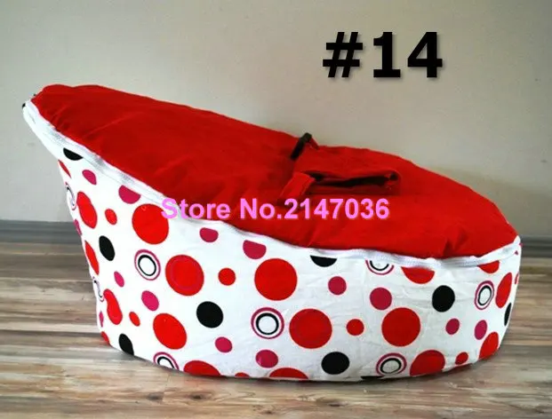 Circle pattern baby bean bag chair, Cotton fabric soft kids beanbag harness seat, no filler , free shipping