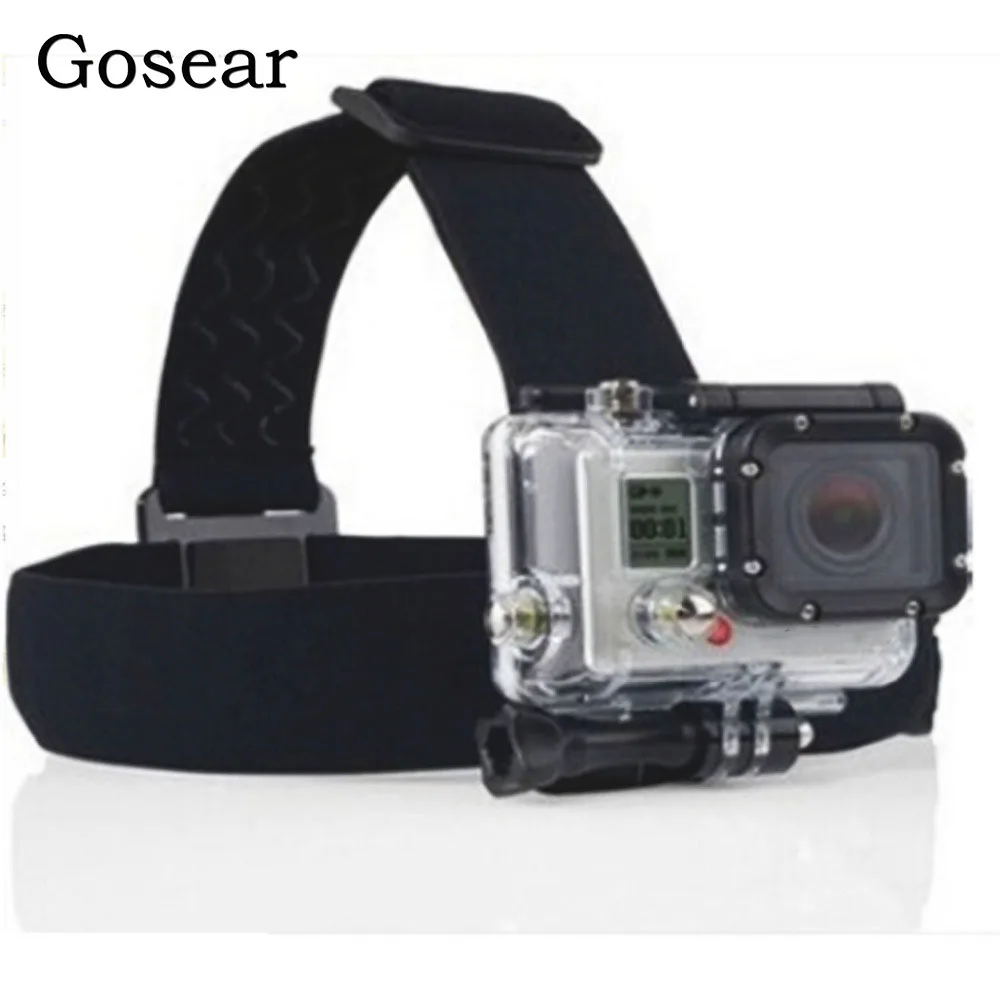 

Gosear Head Strap Belt Band Holder Tripod Helmet Mount Bracket for Gopro Go Pro Hero 5 4 3 2 Xiaomi Xiomi Yi 4K SJ4000 Eken H8