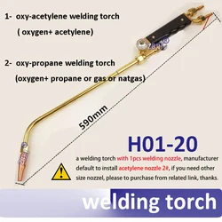 59cm Injection-type torches welding torch oxy-acetylene oxy-propane oxygen gas torch with 1pcs welding nozzle H01-20