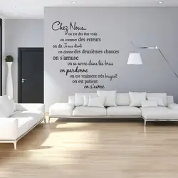 wall stickers French Motto Phrases Self-Adhesive Wall Sticker Bedroom Living Room Decal  home decoration wall stickers