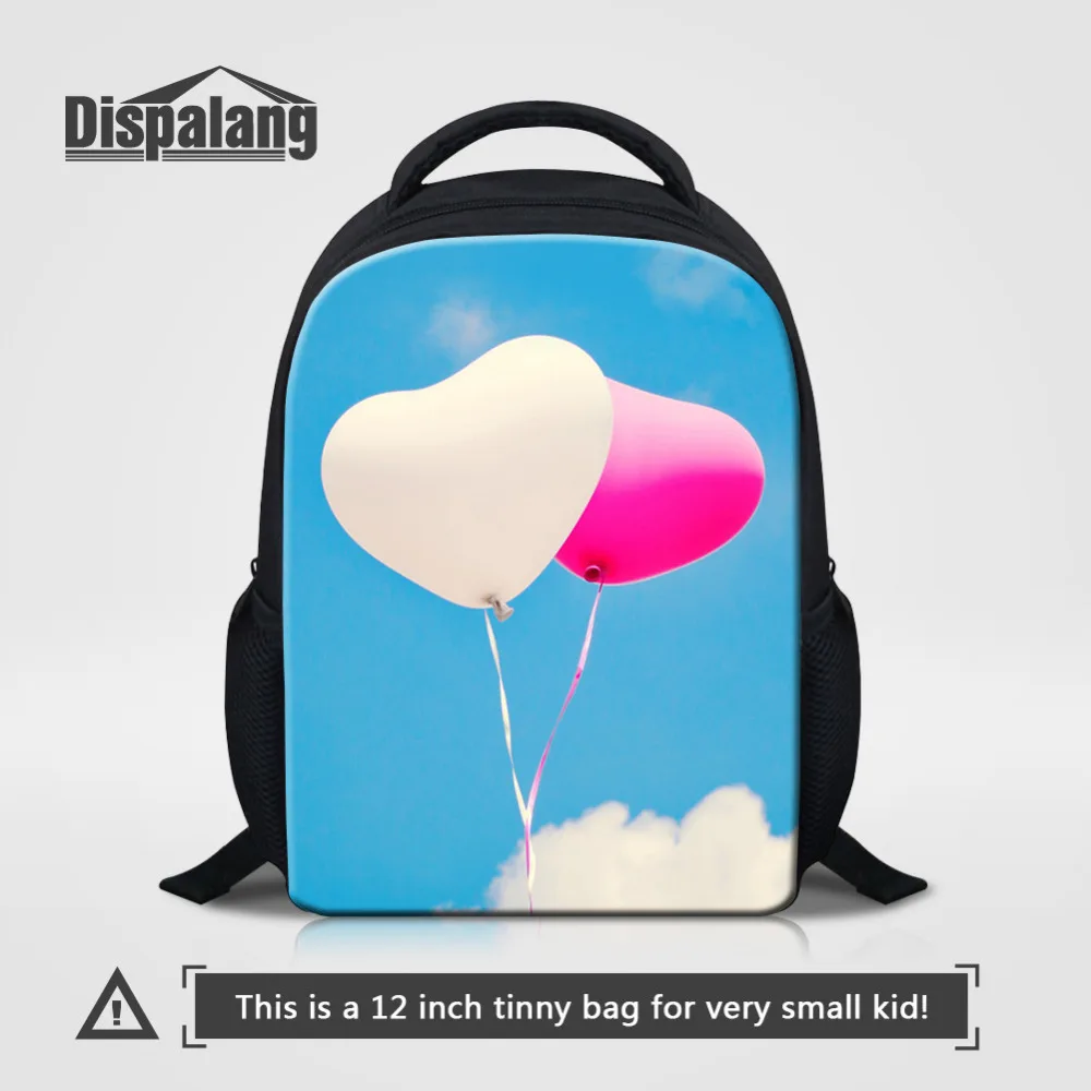 Dispalang-Mini mochila con estampado de globos para niños y niñas, mochilas escolares de 12 pulgadas para guardería, bolsa de libros para estudiantes