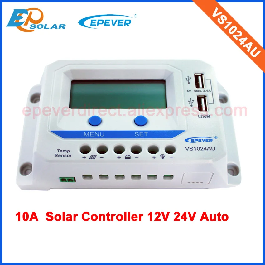 EPEVER solar PWM panel power regulator with temperature sensor 10amp 10A charge Controller VS1024AU