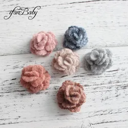 Cute wool felt flower for DIY hair accessories Craft flowers flat back hair flower