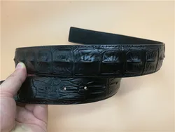 ZYBZYH Men's Leather Crocodile Leather Belt Luxury Brand Designer Belt Business Casual Crocodile Belt Smooth Buckle 3.8cmBelt
