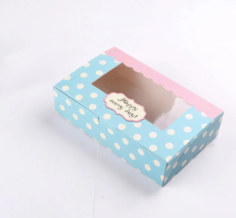 

100pcs 21.5x13.5x5cm Polka Dot White Paper Gift Box Packaging Display Box Gift Boxes For Wedding/jewellery/candy/food Storage