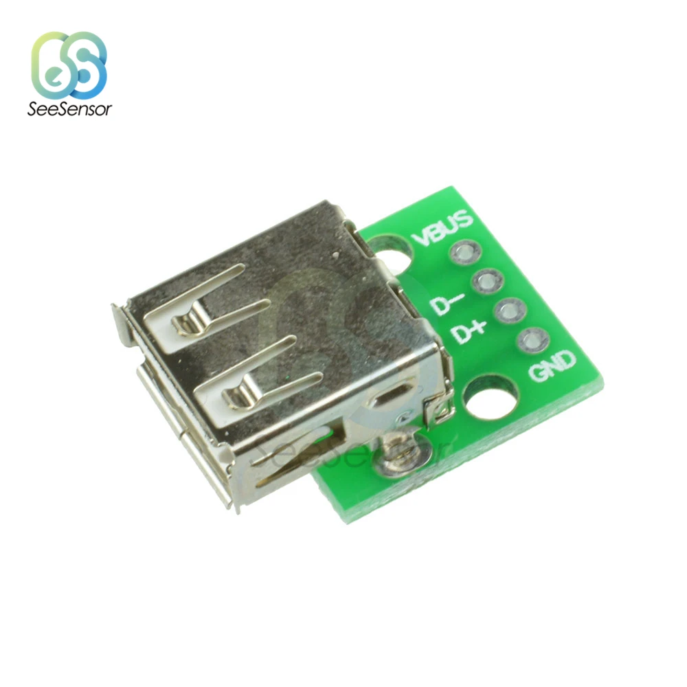 10Pcs Type A Female USB To DIP 2.54MM PCB Board Adapter Converter Connector For Arduino
