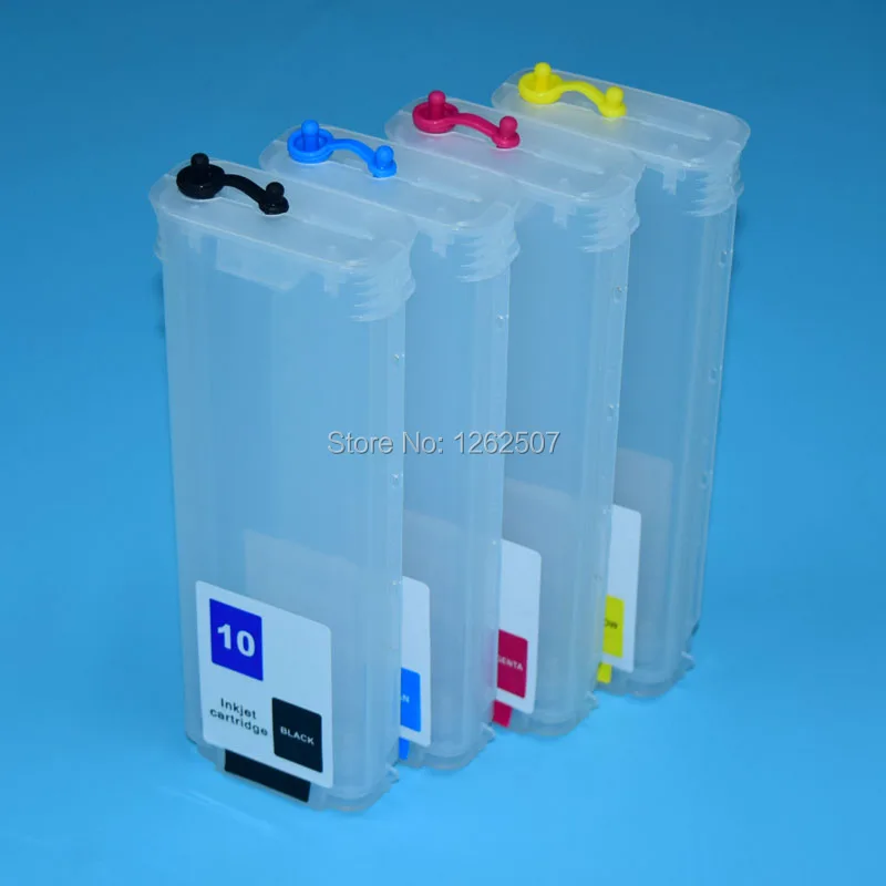 280ML 4Colors Empty Refill Ink Cartridge For HP10 HP82 Ink Cartridge For HP Designjet 500 800 500ps 800ps Plotters With ARC Chip