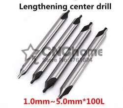 Free shipping 1mm~5mm 5pcs/set 60 degrees High quality HSS Long center drill Pilot drill