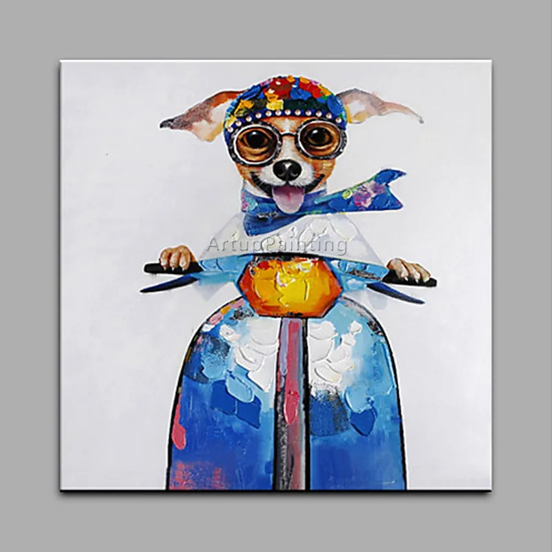 Dog painting Canvas acrylic painting wall art pictures for living room home decor pop art animal Painting cuadros decoracion0014