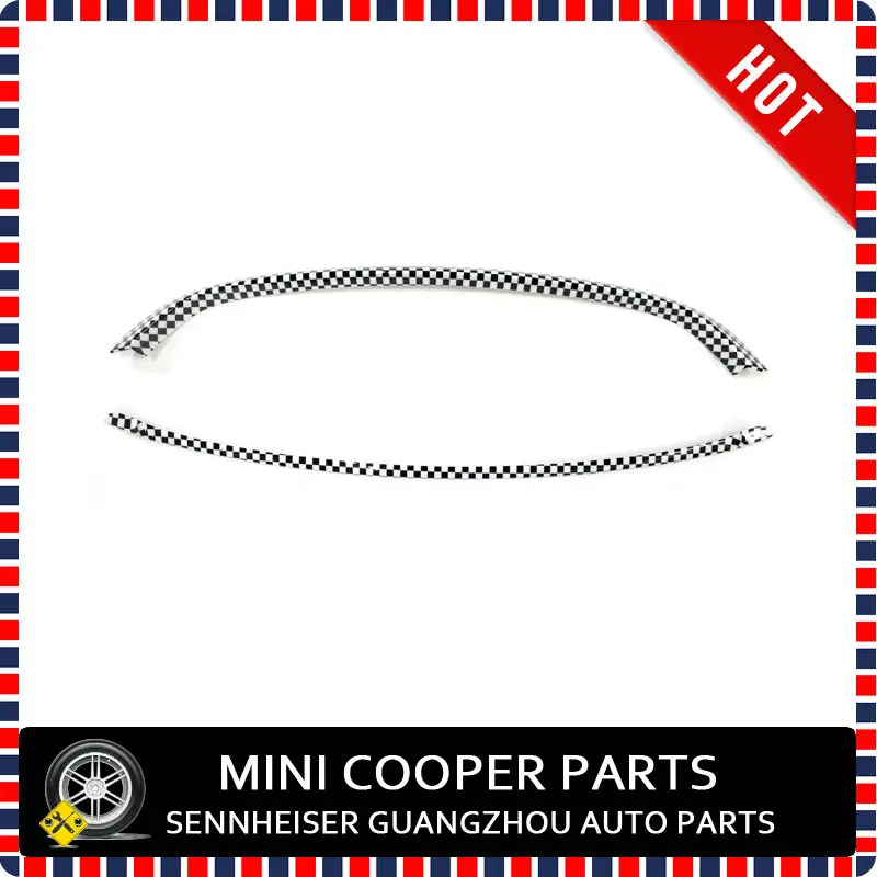 

Brand New ABS Plastic UV Protected Mini Ray Style Chequred Color Front Grille Trims For mini cooper R55 R56 R57 R58 (2Pcs/set)