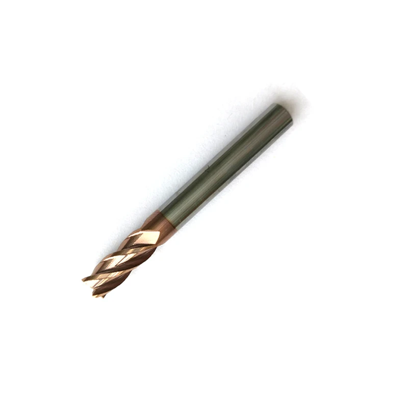 مطاحن نهاية مربعة التنجستن ، 6 مللي متر ، D6 * 15 * D6 * 50 4 فلوت HRC55 ، لقم حلزونية كربيد CNC
